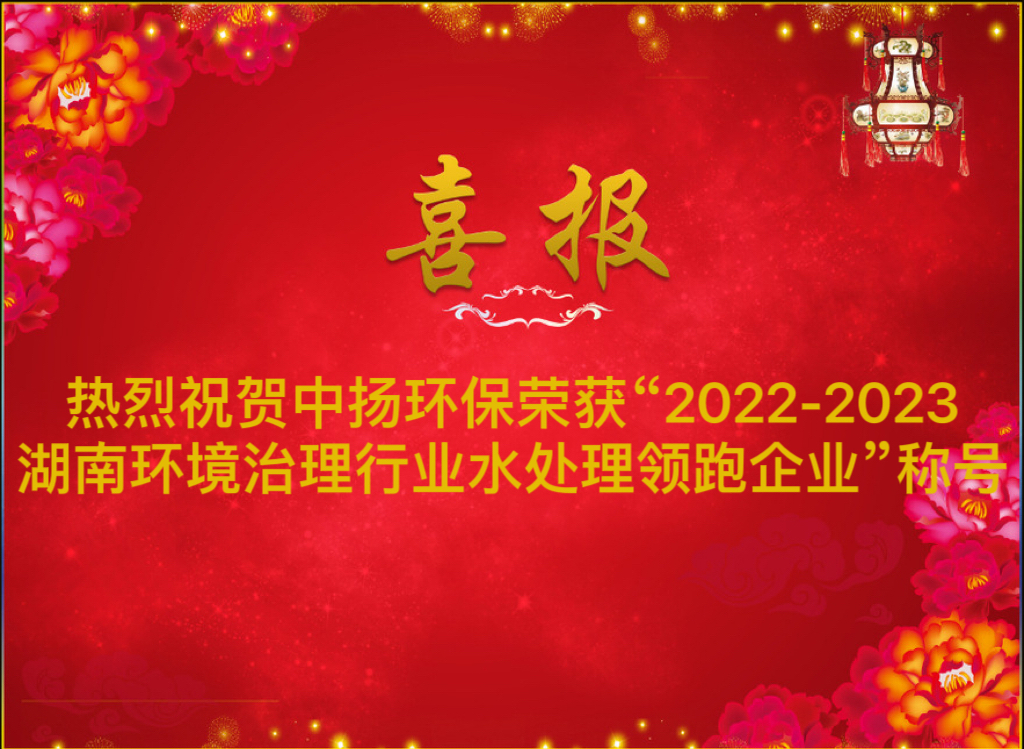 热烈祝贺origin注册官网荣获“2022-2023湖南环境治理行业水处理领跑企业”称号